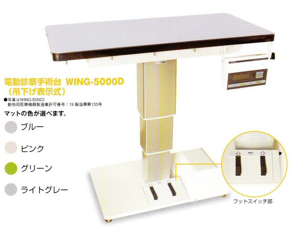 電動診療手術台（WING-5000D）